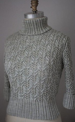 Вязание:  club52919650 Пуловер с высоким воротником спицами Пуловер связан спицами 3,5 и длиной сорок сантиметров и круговыми спицами 3,25.